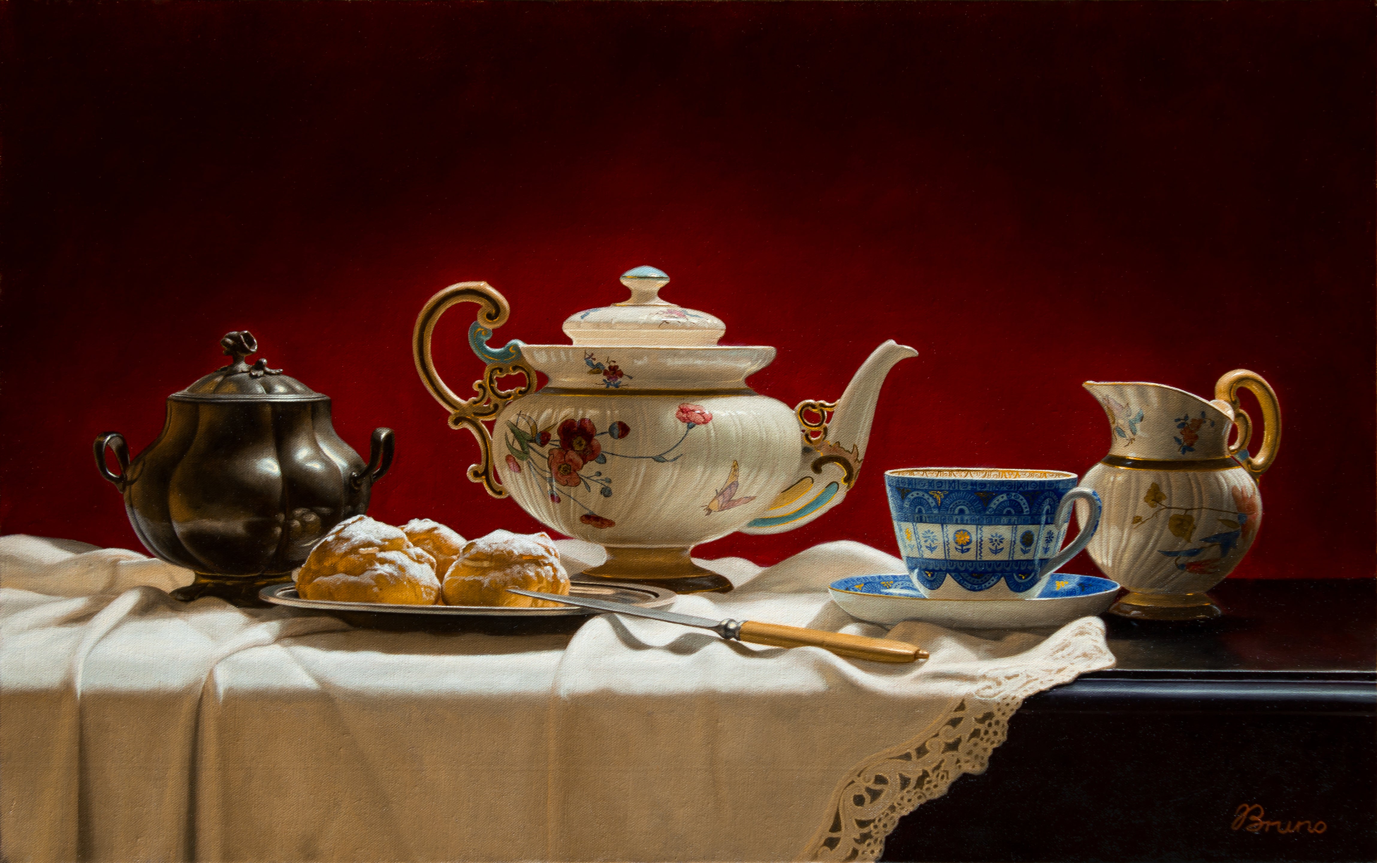 Still life with tea pot