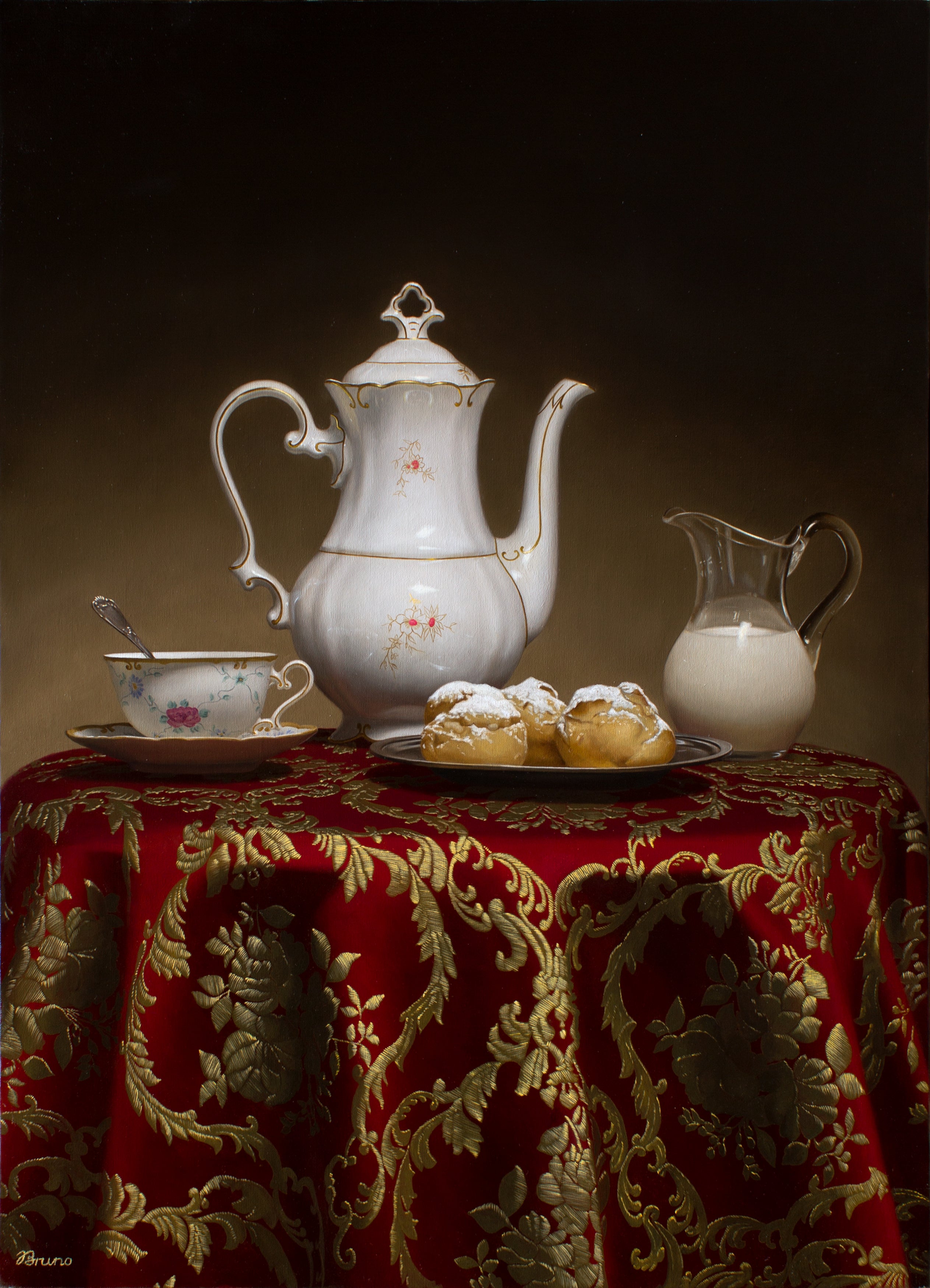 Still life with tea pot